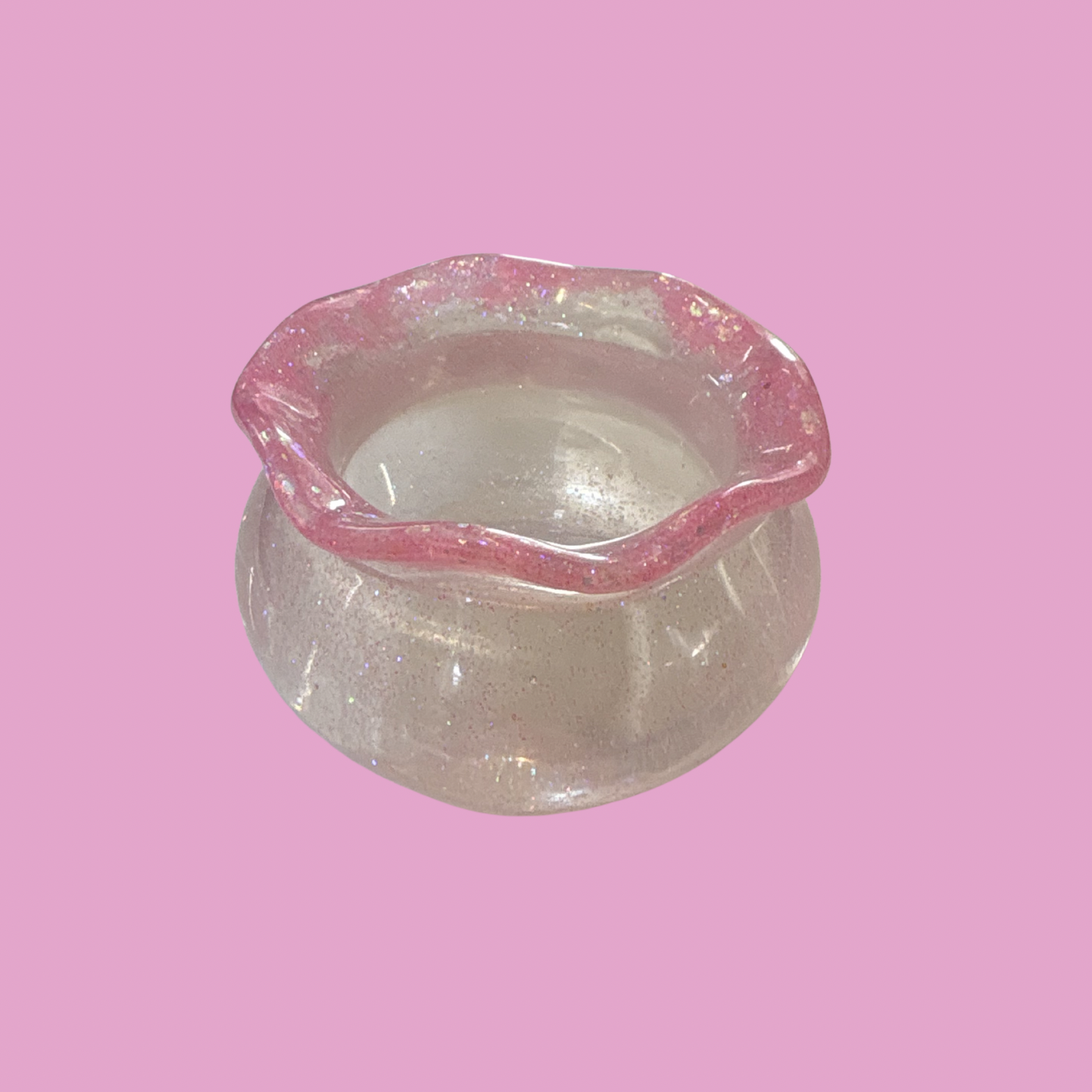 Pink glitter resin potion bowl