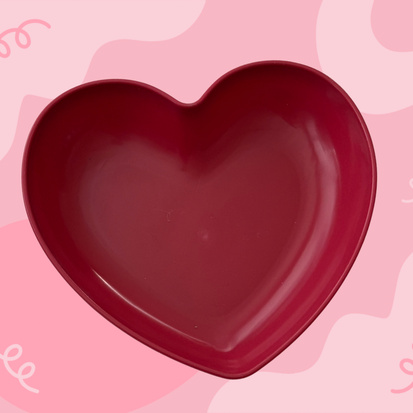 Ruby heart dish
