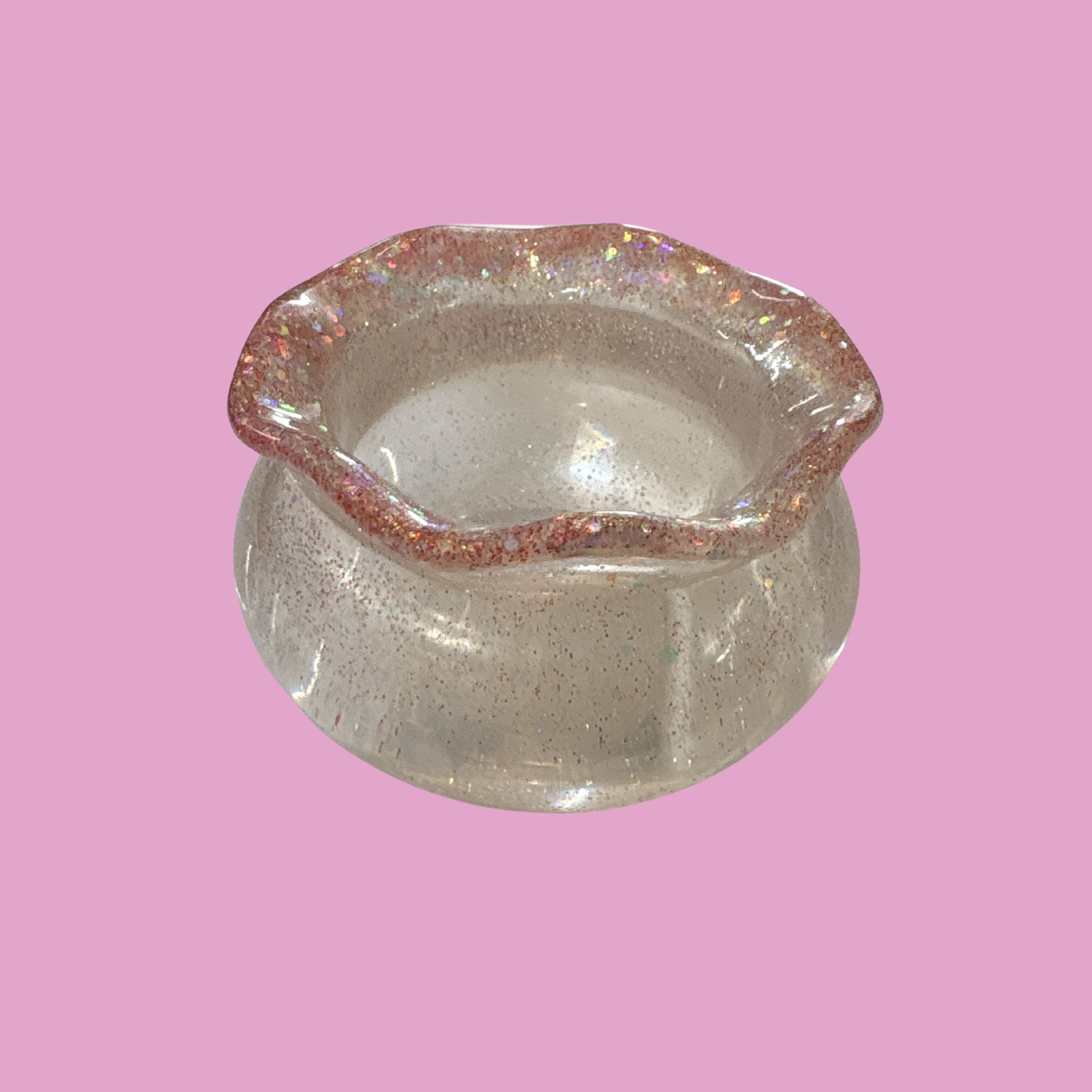 Rose glitter resin potion bowl